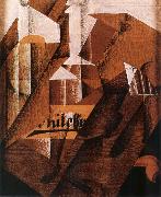 Juan Gris The still life having bottle oil painting picture wholesale